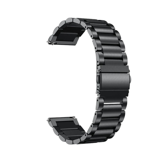 Black metal 22mm watch strap