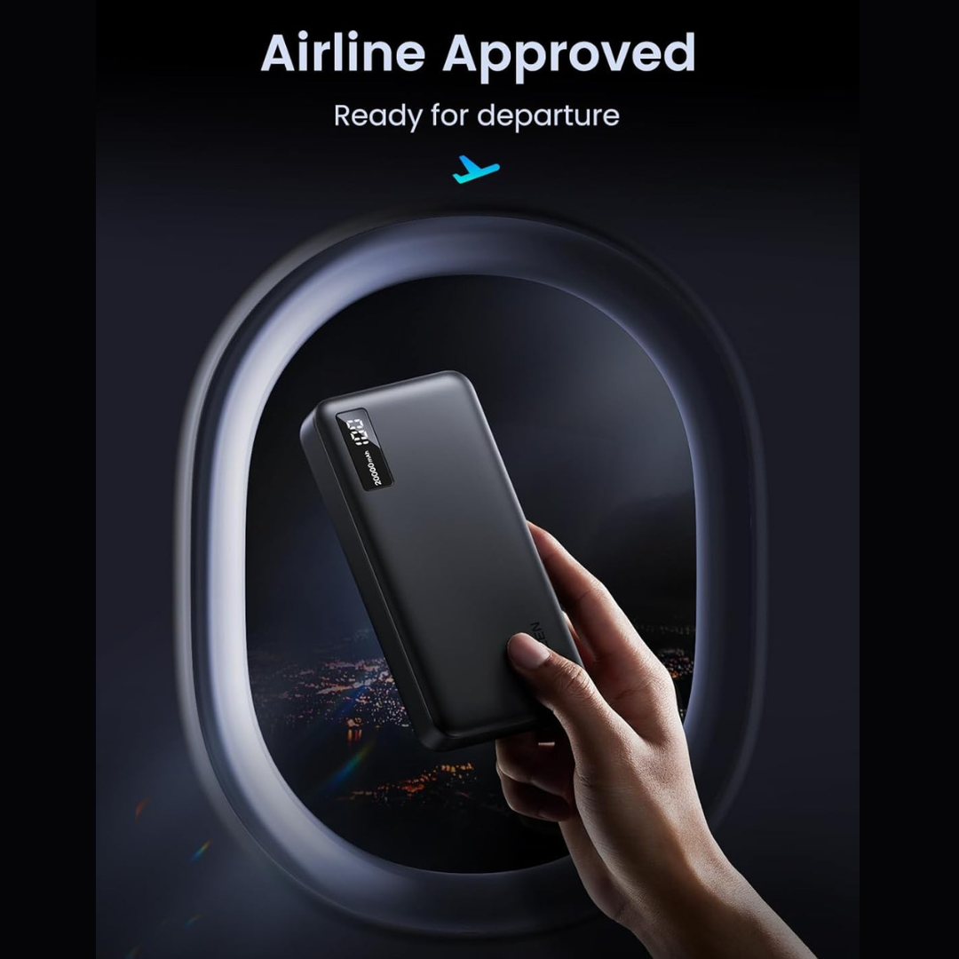 Shop now UGREEN 20000mAh fast charge power bank PD 3.0 with USB C and dual USB A ports charge three devices safely at the same time