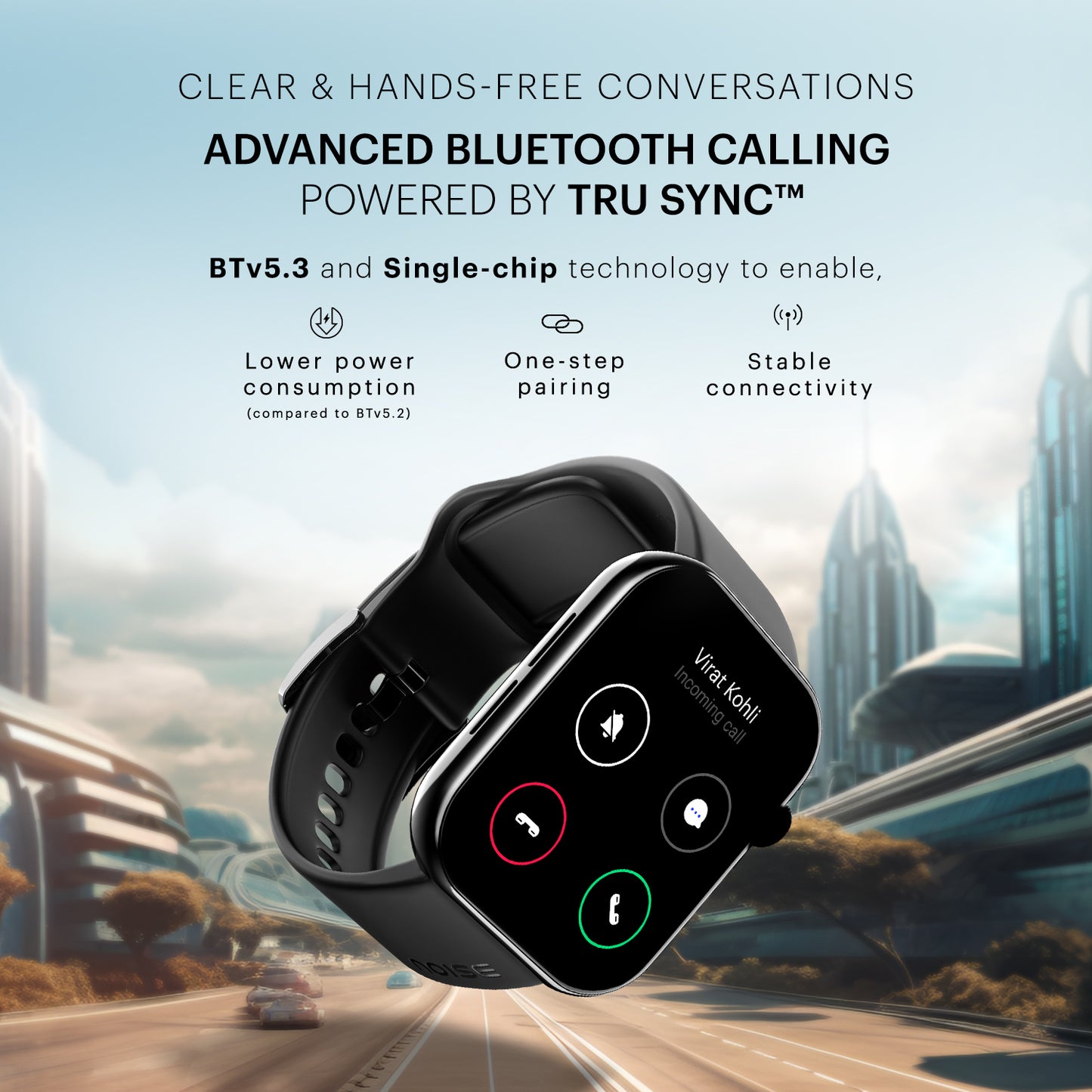Noise Vision 3 smartwatch | Silicone strap | Bluetooth calling smartwatch | 1.96" Amoled Display | one year warranty |