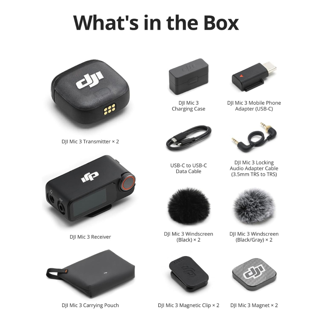 Buy now DJI Mic 3 wireless microphone with wind noise protection for outdoor recording