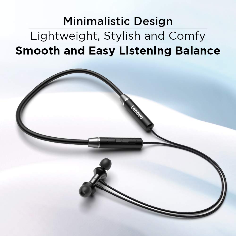 Lenovo HE05 Wireless Bluetooth 5.0 in-Ear Neckband Earphones with Mic - Brother-mart