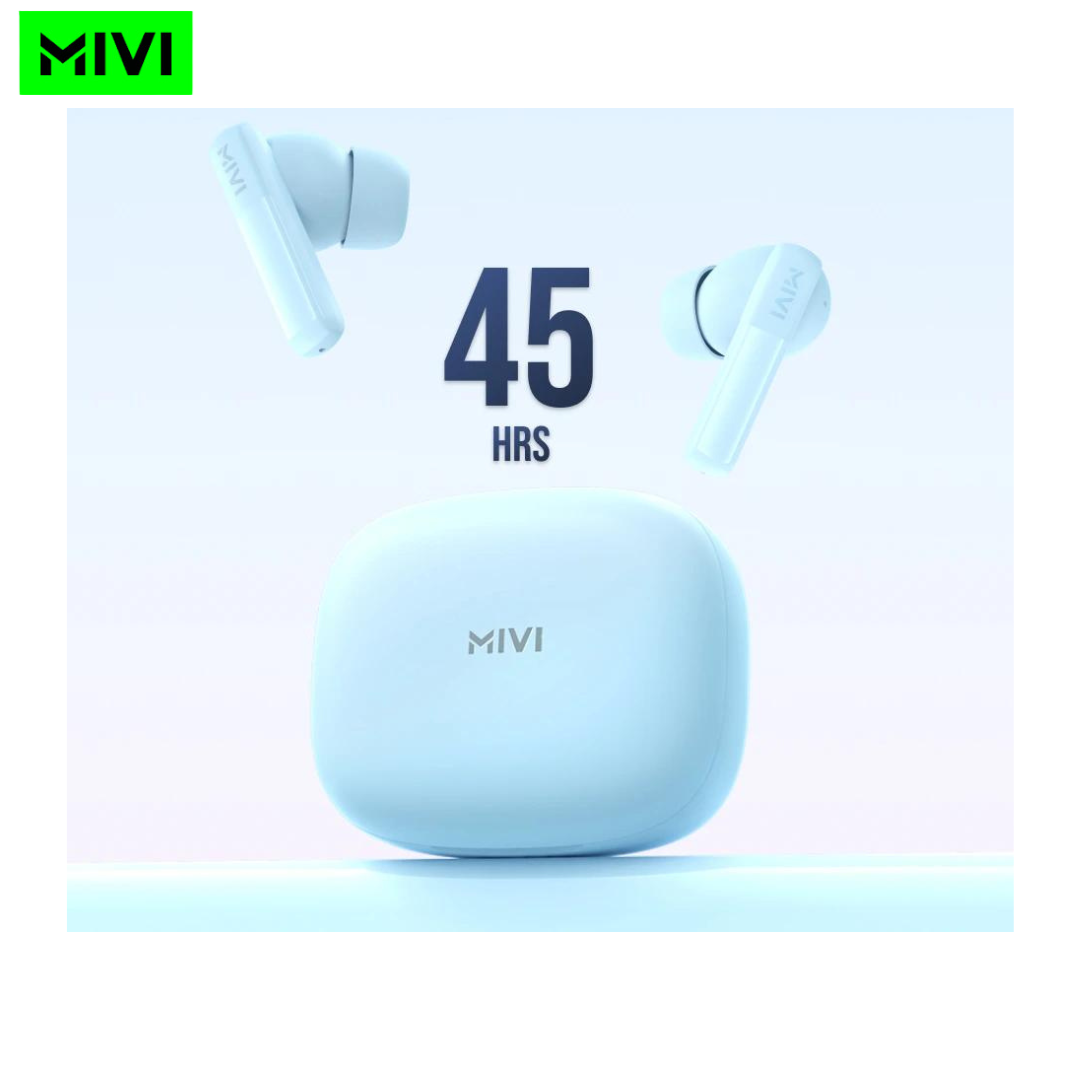 Mivi DuoPods T20 AI ENC Earbuds Call Clarity & Long -Lasting Battery 45 Hour Battery