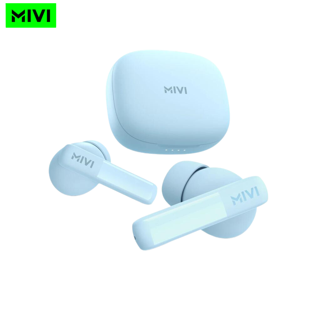 Mivi DuoPods T20 AI ENC Earbuds Call Clarity & Long -Lasting Battery Blue Color