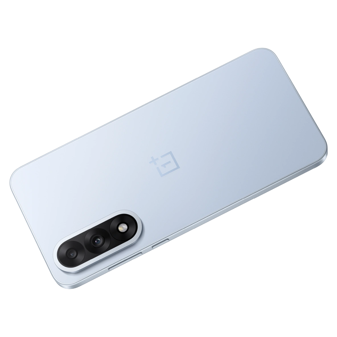 White OnePlus Nord 5 smartphone with a camera module