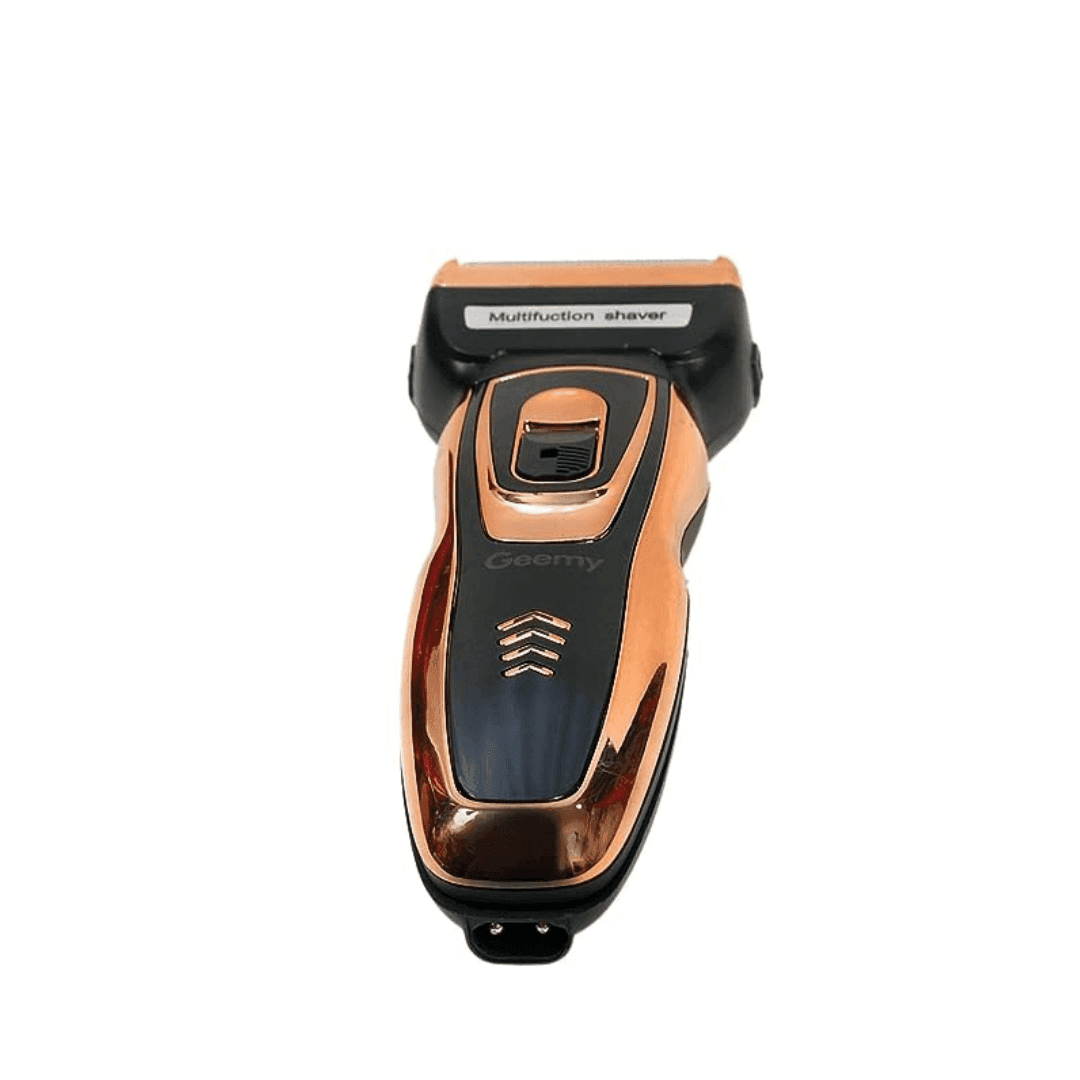 Geemy Trimmer Set 3in1 GM-595 and Shaver Rechargeable Light & Compact Stainless Steel Blade Easy To cut Hair & Beared