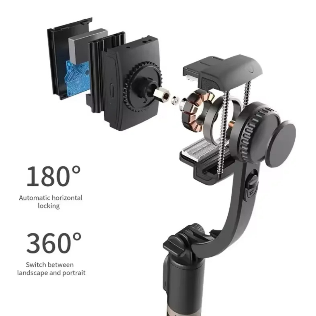 Adjustable gimbal stabilizer with long battery life