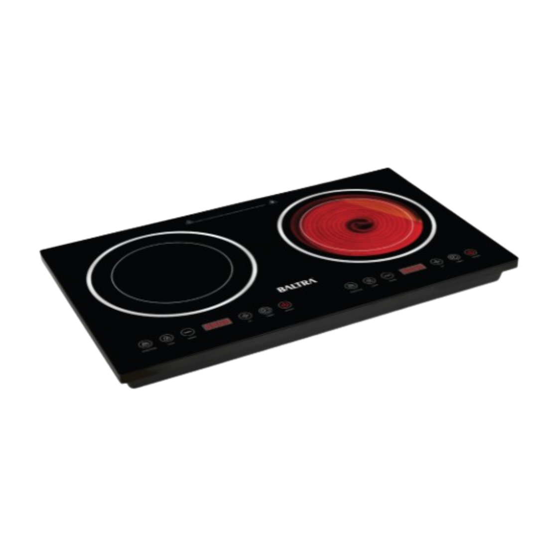 Buy now Baltra BIC 160 induction infrared double burner cooktop best price in Nepal