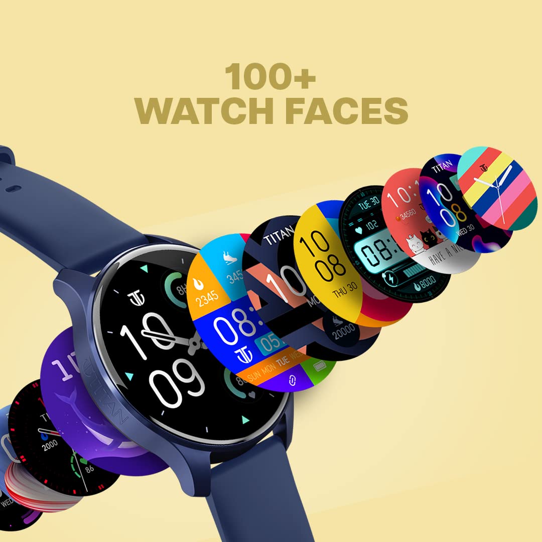 Titan Talk Smart Watch Bluetooth Calling 1.39" AMOLED Display | Music Storage | AI Voice | Multi Sports