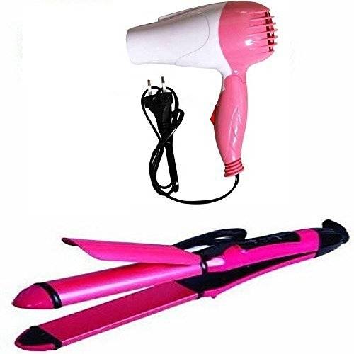 Nova Combo Of Hair Straighter & Dryer - Brother-mart
