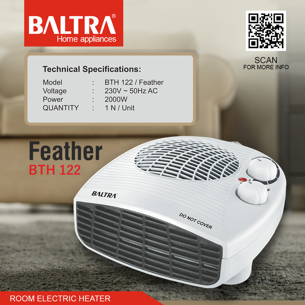 Baltra Fan Heater Feather (BTH 122) - Brother-mart
