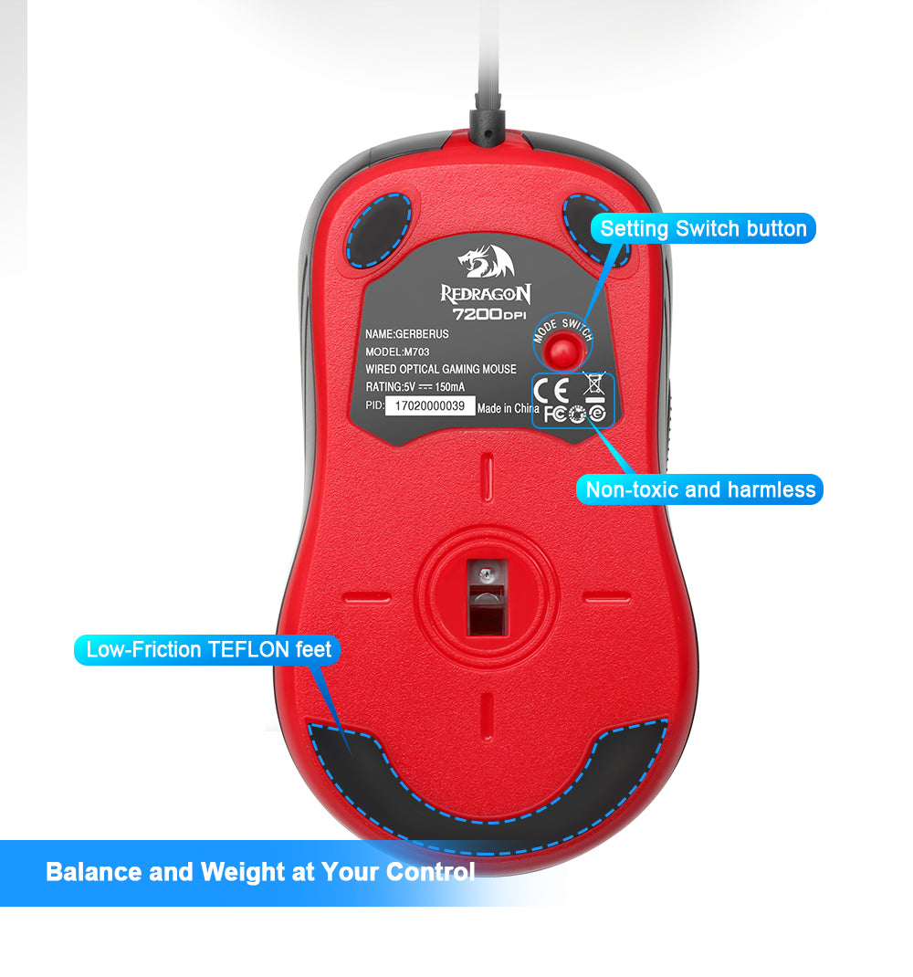 Redragon Gerberus M703 Gaming Mouse - Brother-mart
