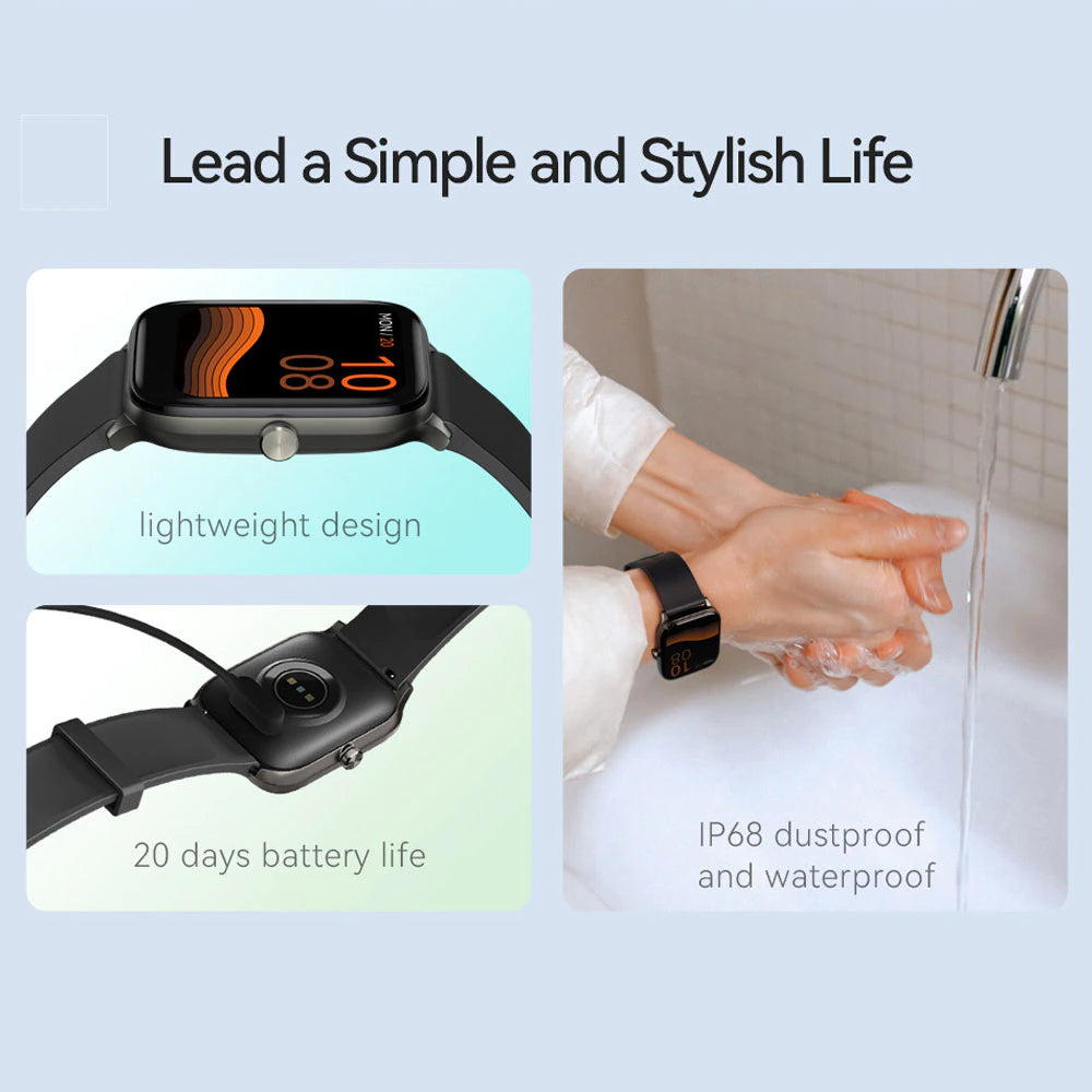 Haylou GST Smartwatch Men Women  blood Oxygen Heart Rate Sleep Monitoring - Brother-mart