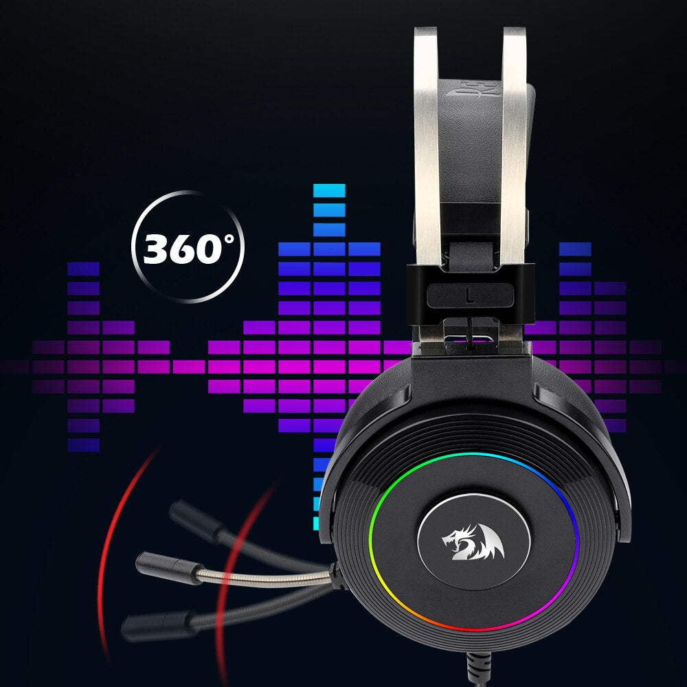 Redragon Lamia H320 RGB Backlighting gaming Headphone - Brother-mart