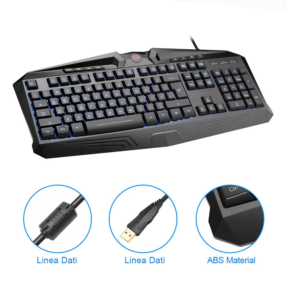 Redragon K503 RGB Gaming Keyboard 12 dedicated Multimedia Keys - Brother-mart