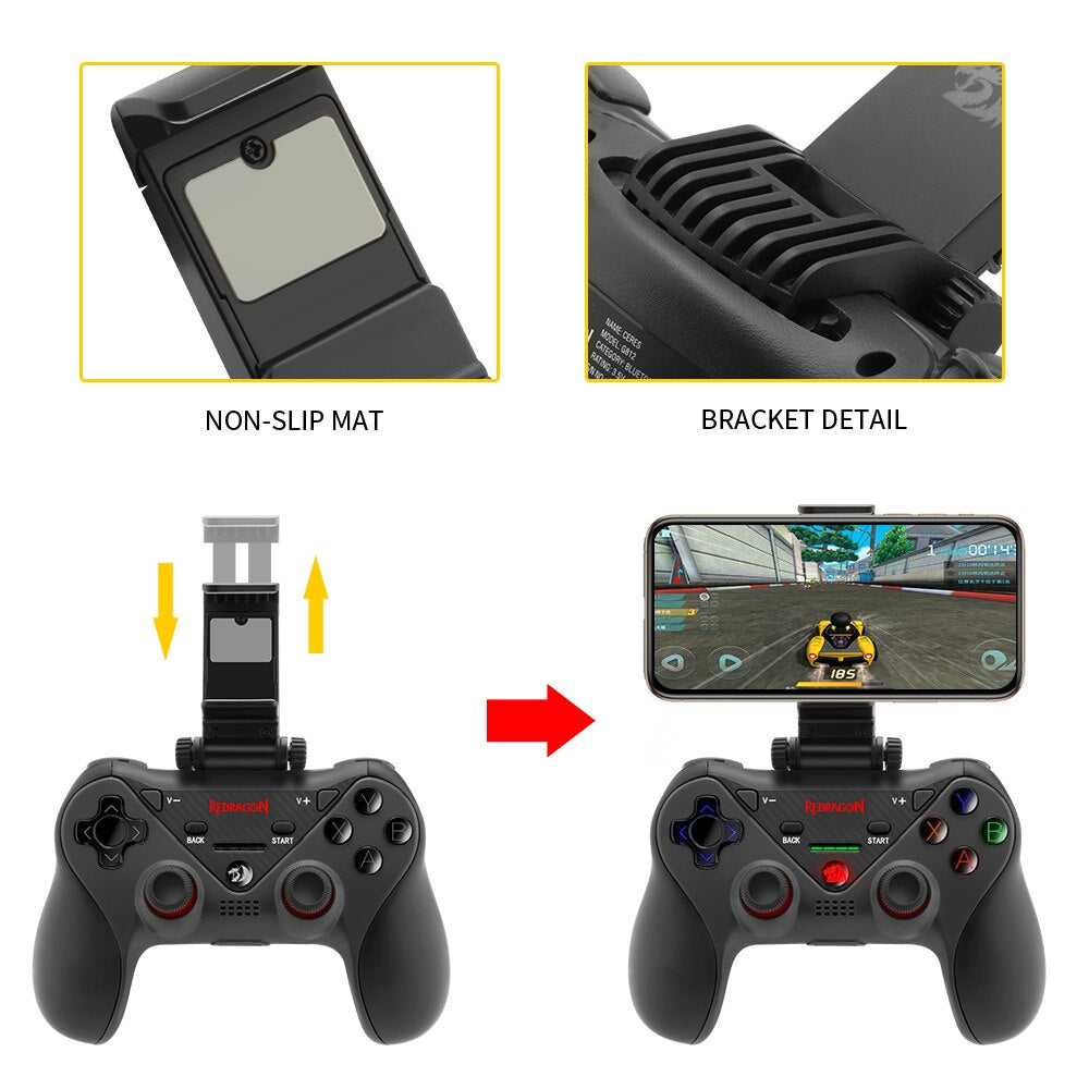 Redragon CERES G812 Wireless Gamepad Support Bluetooth android and IOS - Brother-mart