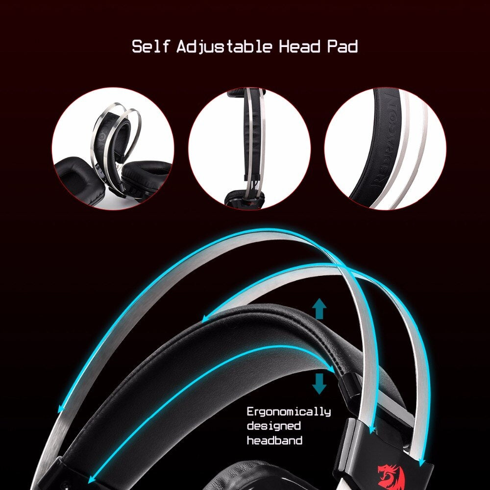 Redragon H201 Gaming Headphone with Mic Headset - Brother-mart