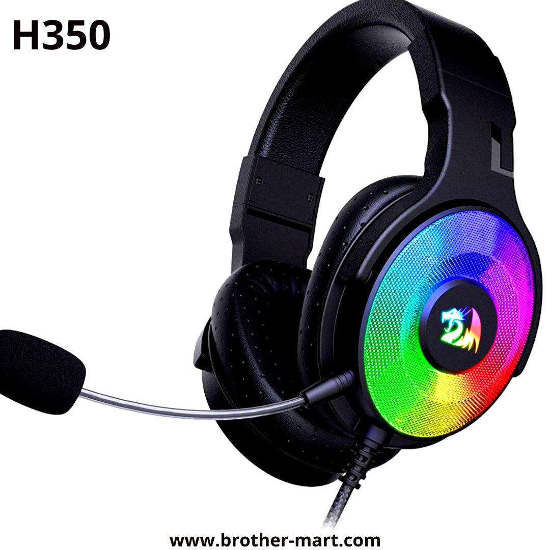 Redragon H350 RGB Gaming Headset Stereo Sound Detachable Microphone - Brother-mart