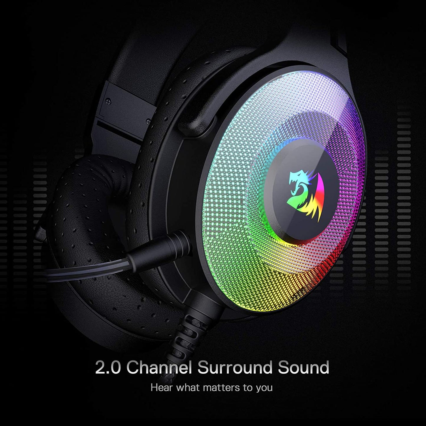 Redragon H350 RGB Gaming Headset Stereo Sound Detachable Microphone - Brother-mart