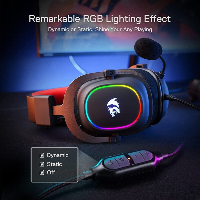 Redragon H510 Zeus Wired Gaming Headset, 7.1 Surround, with Microphone - Brother-mart