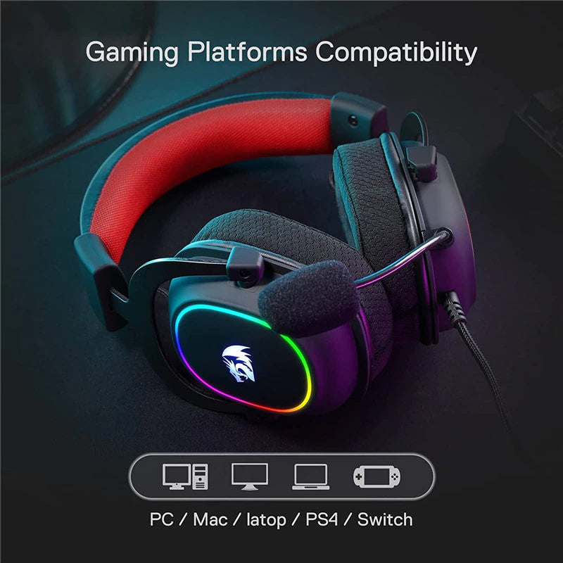 Redragon H510 Zeus Wired Gaming Headset, 7.1 Surround, with Microphone - Brother-mart
