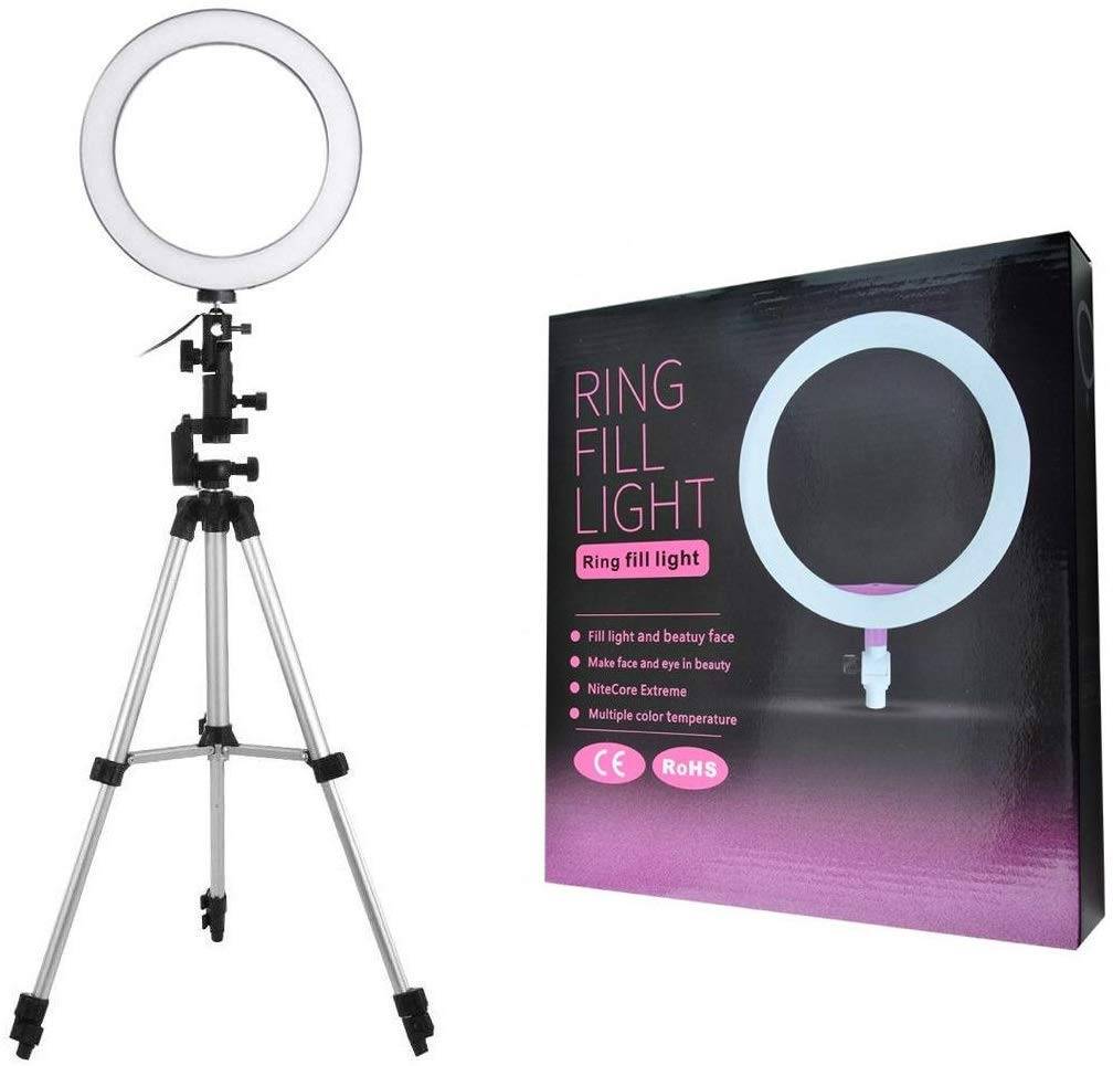 Ring Fill Light 26cm With 7 Feet Stand and a Mobile Holder Video/Photography - Brother-mart