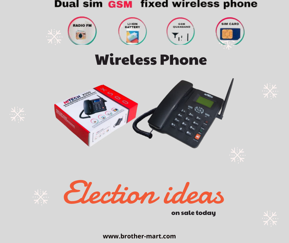 Wireless Telephone Sim Card Radio FM GSM LI-ION battery X500 - Brother-mart