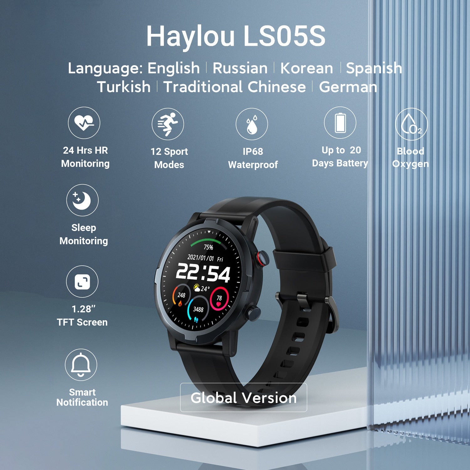 explore Xiaomi Haylou RT LS05S Smartwatch  IP68 Waterproof Long Battery