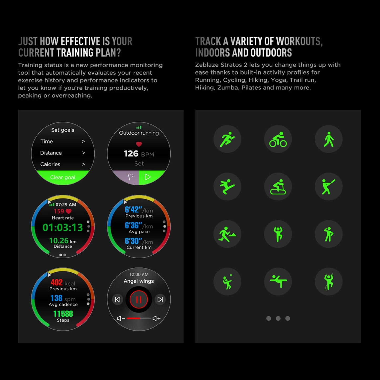 Zeblaze Stratos 2 GPS In-Built Smartwatch AMOLED Display
