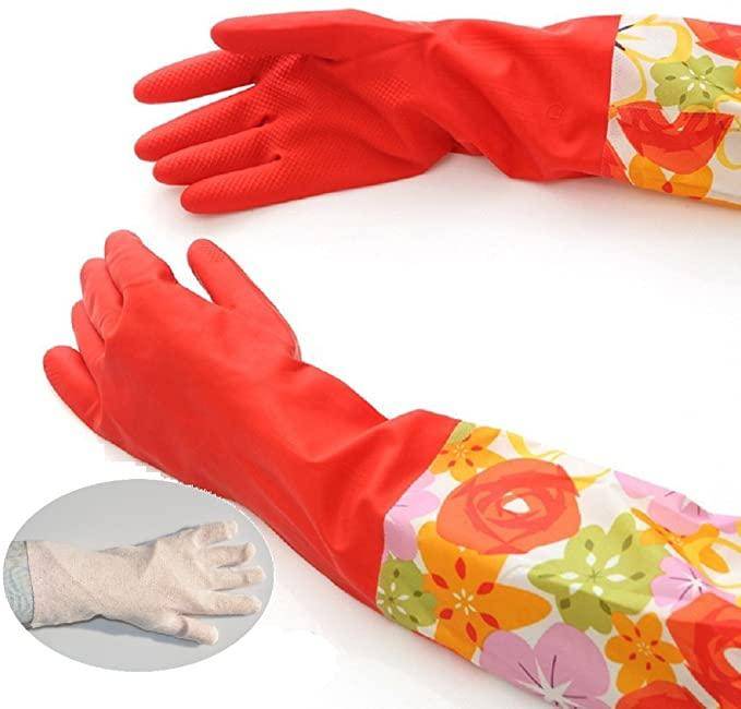 Reusable Latex Hand Kitchen Dish Washing Gloves - Brother-mart