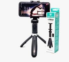 Hitech Selfie Stick With Tripod And Rechargeable Bluetooth Remote - Brother-mart