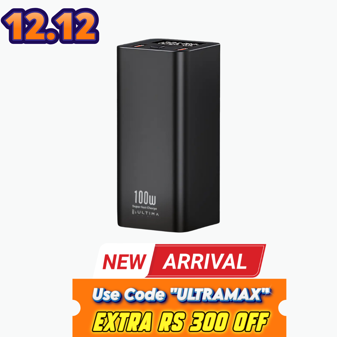 Shop now Ultima Boost 20K Ultra Max LED display powerbank 20k mAh with triple device charging and two way fast charge in Nepal