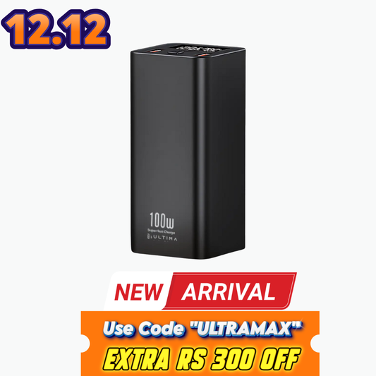 Shop now Ultima Boost 20K Ultra Max LED display powerbank 20k mAh with triple device charging and two way fast charge in Nepal