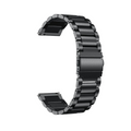 Black metal 22mm watch strap