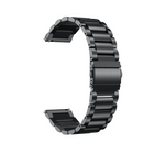Black metal 22mm watch strap