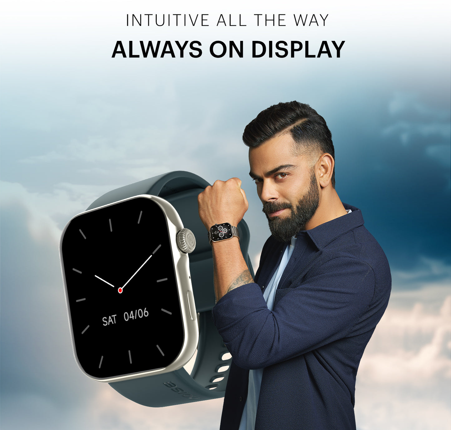 Noise Vision 3 smartwatch | Silicone strap | Bluetooth calling smartwatch | 1.96" Amoled Display | one year warranty |