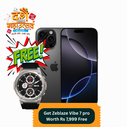 Win Zeblaze Vibe 7 pro with Apple 16 Pro Max 