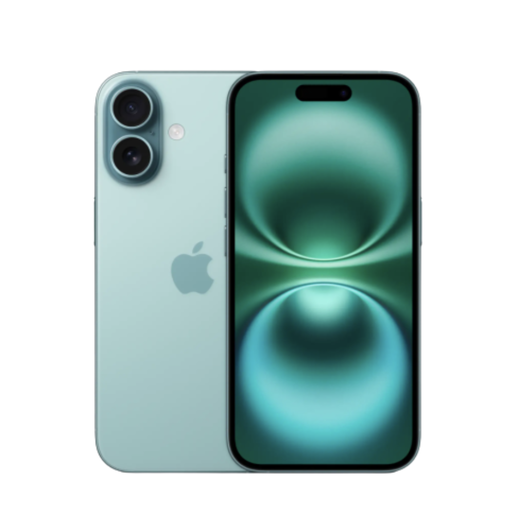 iPhone 16 Product RED edition with Apple logo and dual camera close-up
