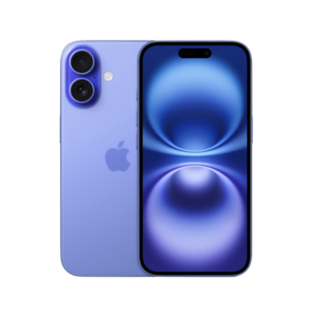 Close-up of iPhone 16 128GB OLED screen displaying iOS 18 interface 