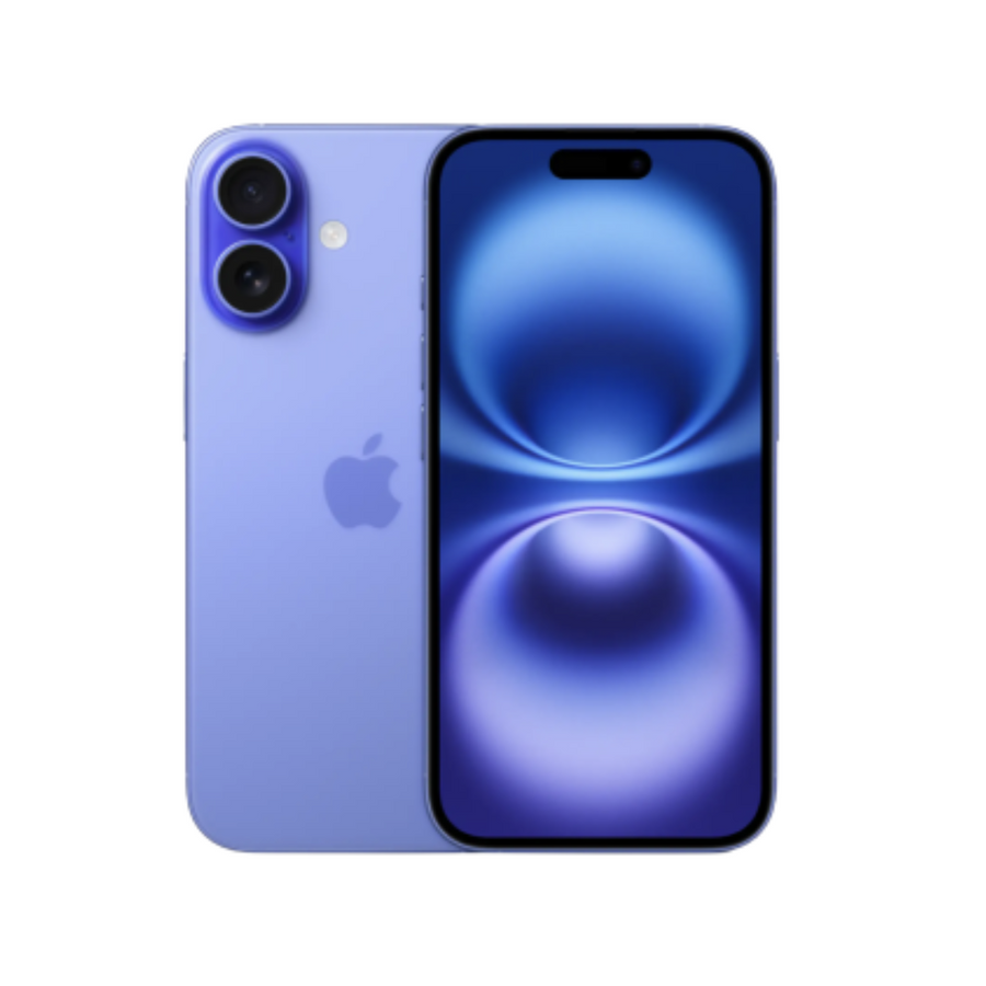 Close-up of iPhone 16 128GB OLED screen displaying iOS 18 interface 