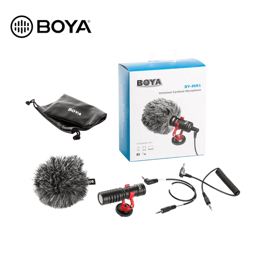 Buy best microphone in Nepal - BOYA by-MM1 Universal Cardiod Shotgun Microphone