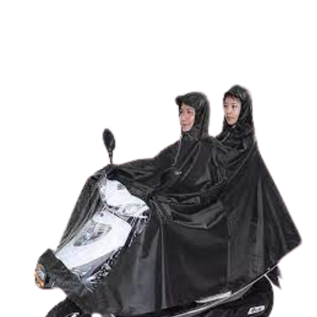 Double Layer Waterproof Bike Raincoat With Carry Bag