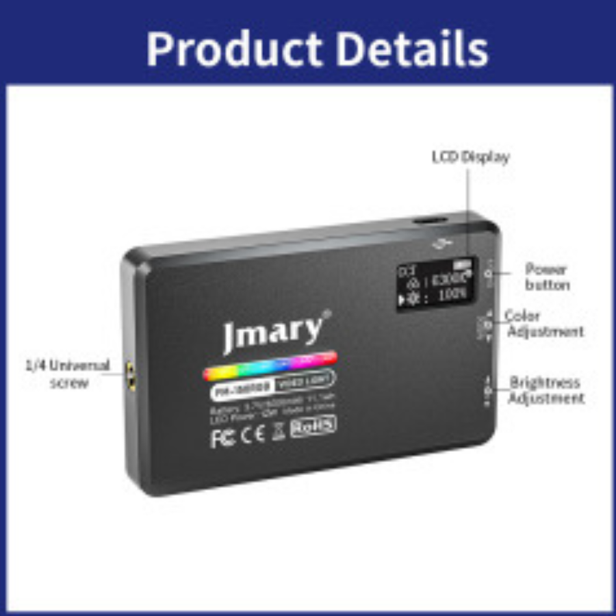 JMARY FM-150RGB Portable LED Light for Creators