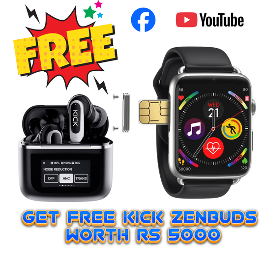 Get Android Smartwatch and Get Free Kick Zenbuds Earbuds Free