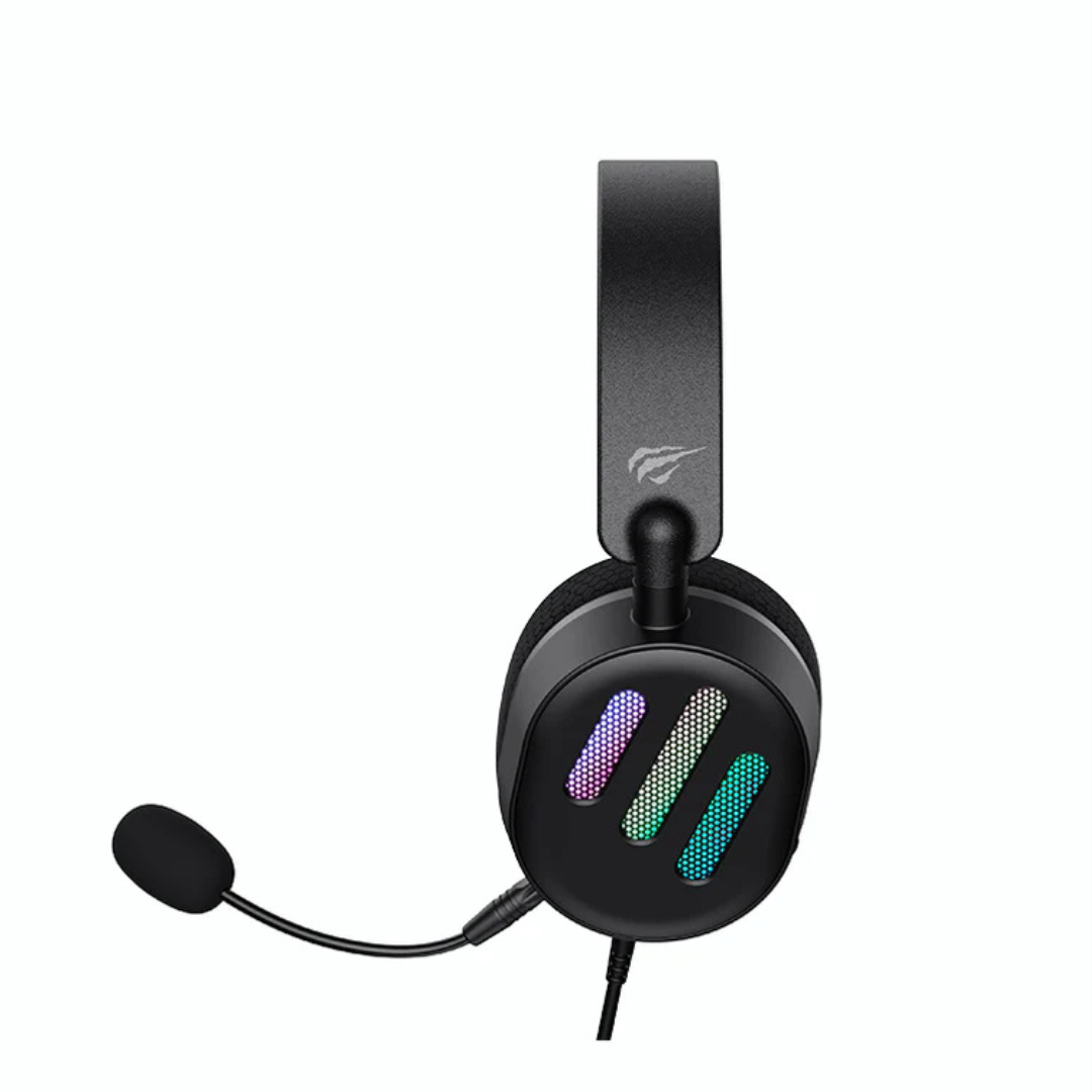 Get Havit H2038U lightweight wired gaming headphone with powerful audio, clear voice mic, USB 7.1 surround and comfortable over-ear fit—ideal choice for gamers, streamers and content creators.