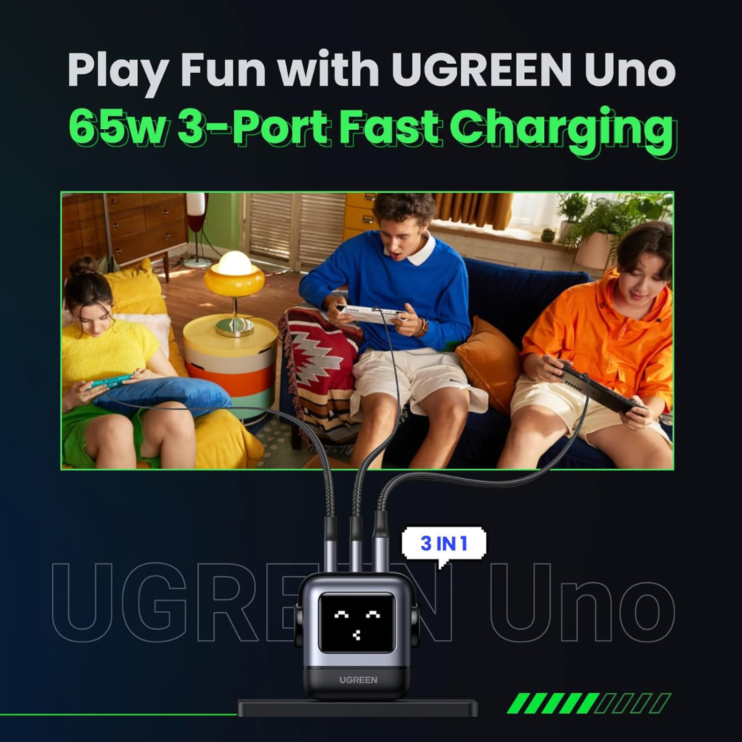 Shop now UGREEN fast charger 65W robot edition perfect gift for men women
