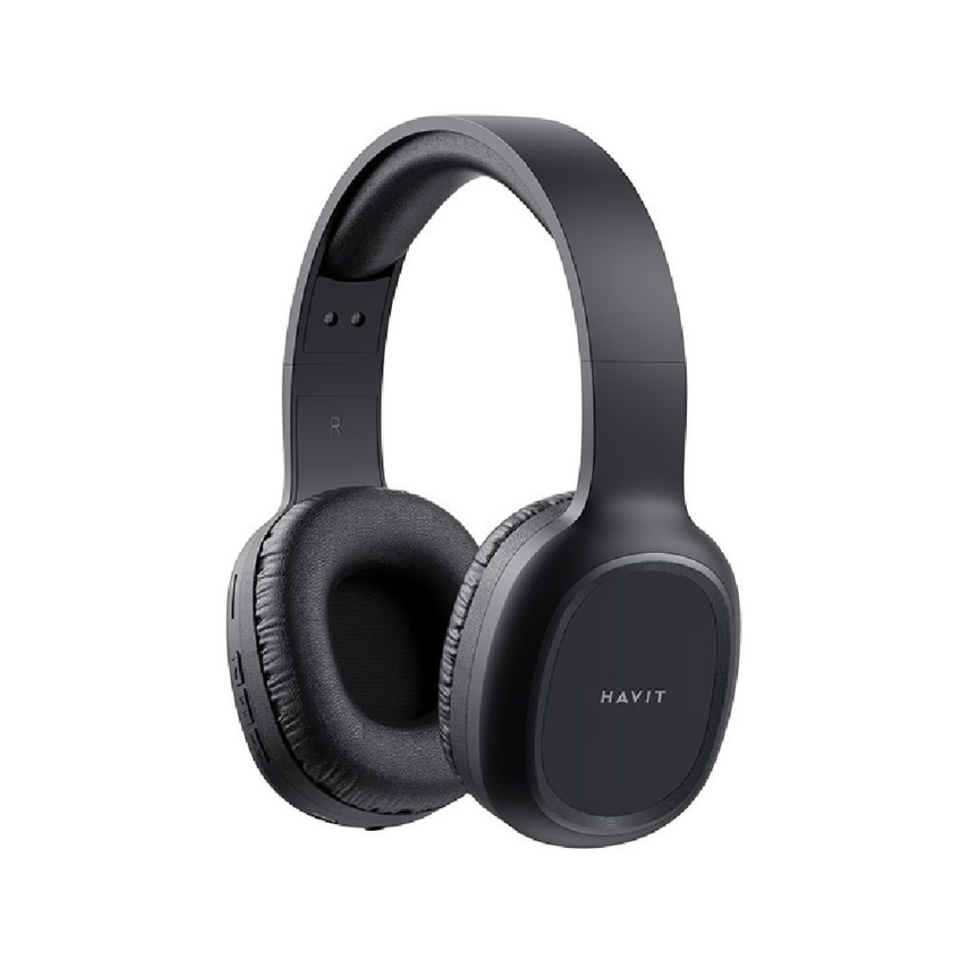 Shop now Havit H2590BT Bluetooth headphone with noise reduction mic pure bass sound lightweight design 10m wireless range and multimedia buttons