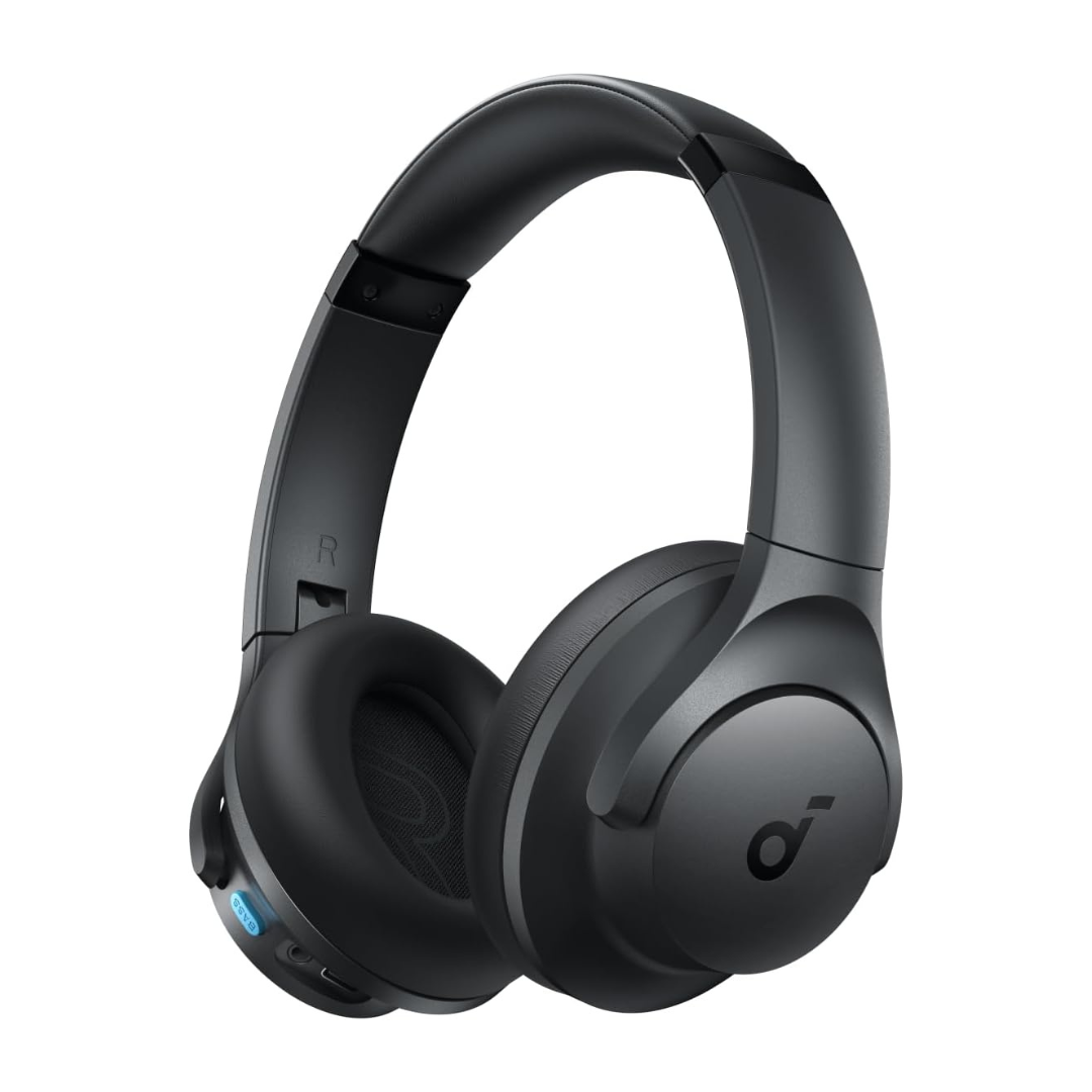 Shop now Anker Soundcore Q11i cream white wireless headset with 40mm drivers, deep bass boost, detachable cushions, AUX cable support and Bluetooth 5.3 for stable connectivity on all devices.