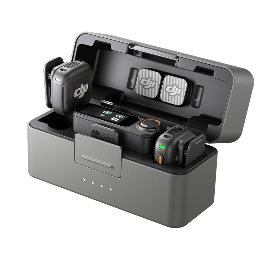 Buy now DJI Mic 3 dual channel wireless microphone system with 32 bit float recording for vloggers and filmmakers in Nepal