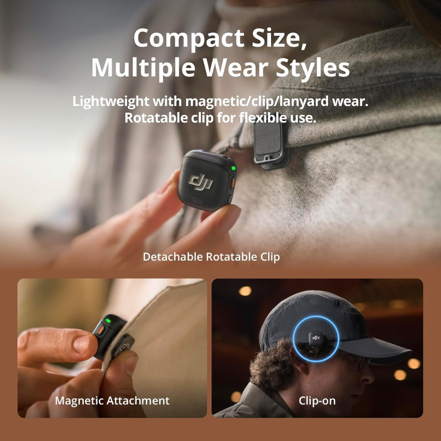 Get DJI Mic 3 professional microphone with built in omnidirectional mic and lavalier input support