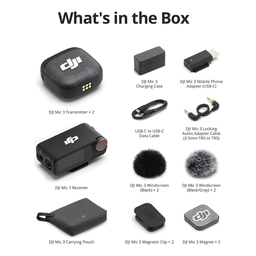 Buy now DJI Mic 3 wireless microphone with wind noise protection for outdoor recording